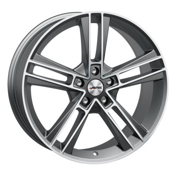 Диск Autec Rias Titanium Silver Matt Polished R20 W8.5 PCD5x120 ET40 DIA64.1