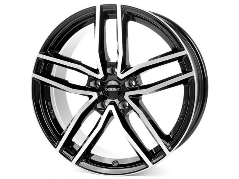 Диск Dezent TR Dark Black Polished R18 W7.5 PCD5x112 ET38 DIA70.1