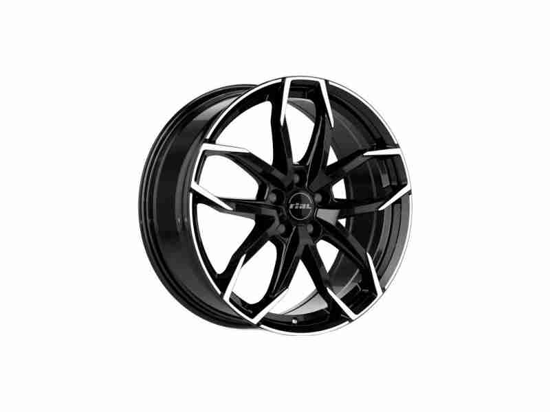 Диск Rial Lucca diamond black front polished R19 W8.0 PCD5x114.3 ET40 DIA70.1