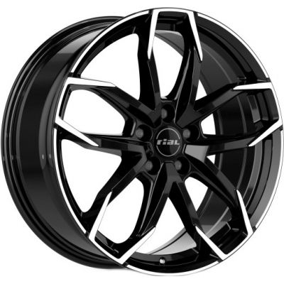 Диск Rial Lucca diamond black front polished R16 W6.5 PCD4x100 ET45 DIA63.3