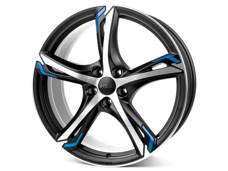 Диск Ronal R62 Blue Jetblack Matt Frontkopiert R19 W8.0 PCD5x112 ET25 DIA76.0