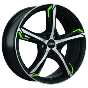 Диск Ronal R62 Green Jetblack Matt Frontkopiert R19 W8.0 PCD5x112 ET35 DIA76.0