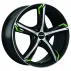 Диск Ronal R62 Green Jetblack Matt Frontkopiert R19 W8.0 PCD5x112 ET35 DIA76.0