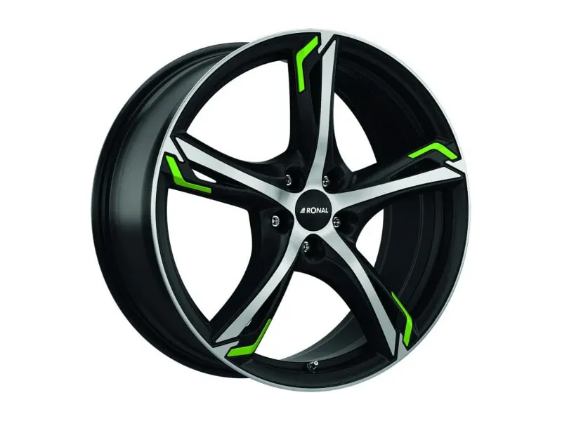 Диск Ronal R62 Green Jetblack Matt Frontkopiert R19 W8.0 PCD5x112 ET35 DIA76.0