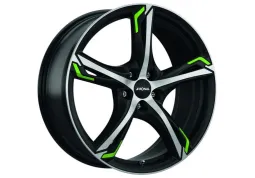Диск Ronal R62 Green Jetblack Matt Frontkopiert R19 W8.0 PCD5x108 ET55 DIA63.4
