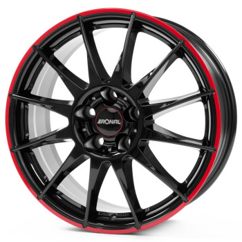 Диск Ronal R54 MCR Jetblack-Red Rim R17 W8.0 PCD5x112 ET35 DIA76.0