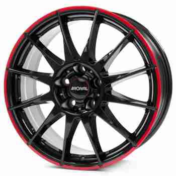 Диск Ronal R54 MCR Jetblack-Red Rim R17 W7.0 PCD5x112 ET45 DIA76.0