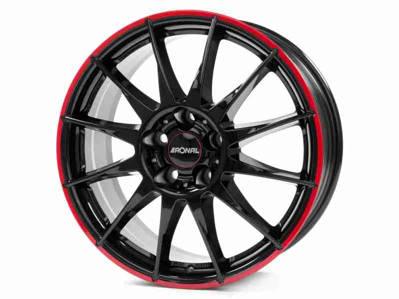 Диск Ronal R54 MCR Jetblack-Red Rim R17 W7.0 PCD5x112 ET45 DIA76.0