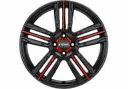 Диск Ronal R57 MCR  Jetblack Red Spoke R18 W7.5 PCD4x108 ET24 DIA76.0