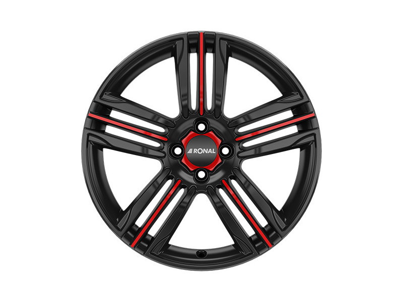 Диск Ronal R57 MCR  Jetblack Red Spoke R19 W7.5 PCD5x112 ET45 DIA76.0