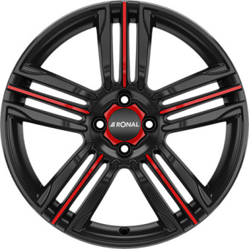 Диск Ronal R57 MCR  Jetblack Red Spoke R19 W7.5 PCD5x112 ET33 DIA66.5