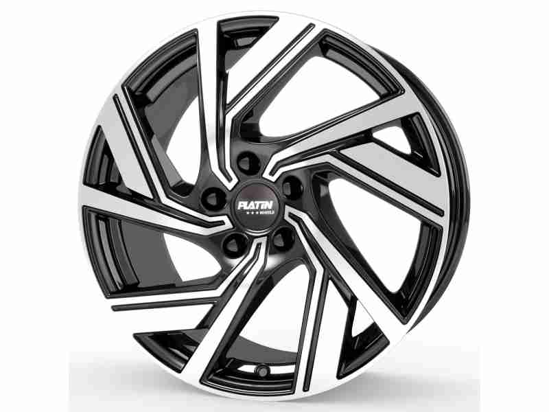 Диск Platin P114 Black Front Polished R18 W8.0 PCD5x112 ET45 DIA66.6