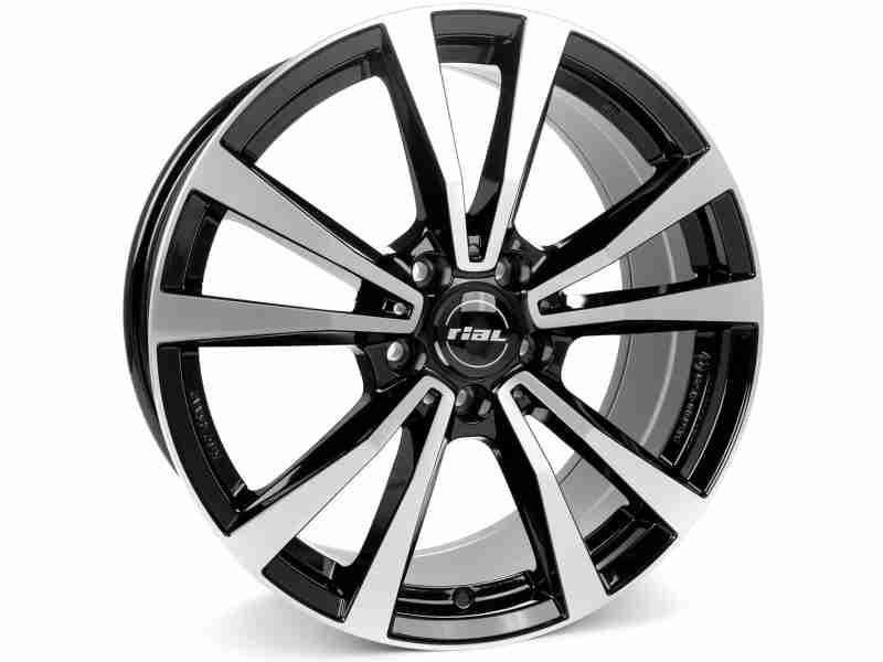 Диск Rial M12 diamond black front polished R19 W8.0 PCD5x112 ET20 DIA66.5