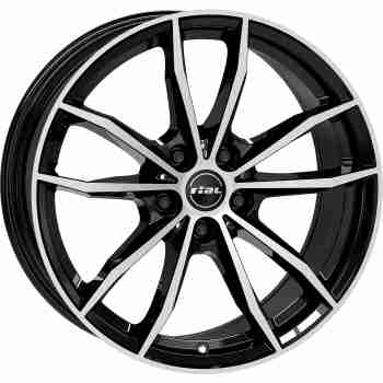 Диск Rial X12 diamond black front polished R18 W8.0 PCD5x112 ET30 DIA66.5