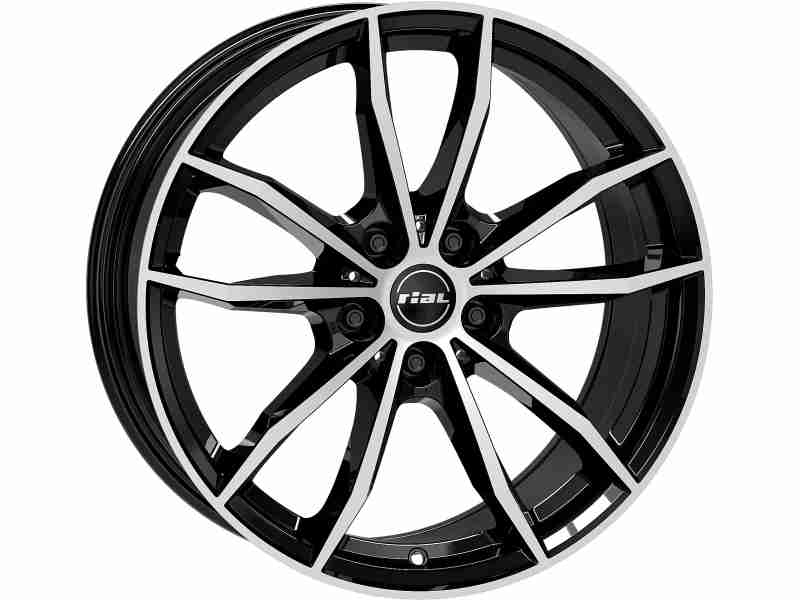 Диск Rial X12 diamond black front polished R18 W8.0 PCD5x112 ET30 DIA66.5