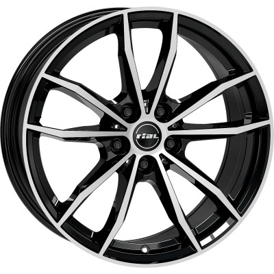 Диск Rial X12 diamond black front polished R19 W8.0 PCD5x112 ET47 DIA66.5