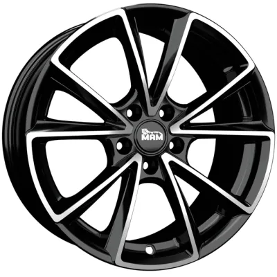 Диск MAM A5 Black Front Polished R18 W8.0 PCD5x112 ET35 DIA66.6