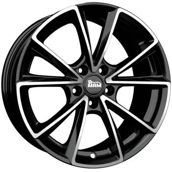 Диск MAM A5 Black Front Polished R20 W8.5 PCD5x112 ET45 DIA66.6