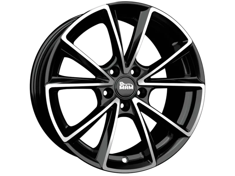 Диск MAM A5 Black Front Polished R20 W8.5 PCD5x112 ET45 DIA66.6