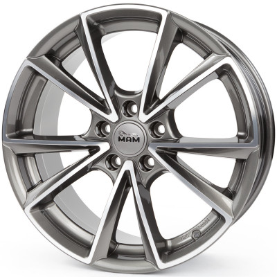 Диск MAM A5 Palladium Front Polished R20 W8.5 PCD5x112 ET30 DIA66.6