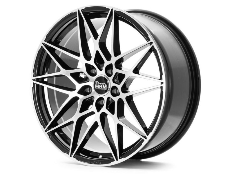 Диск MAM B2 Black Front Polished R18 W8.0 PCD5x112 ET30 DIA72.6