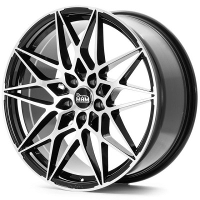 Диск MAM B2 Black Front Polished R18 W8.0 PCD5x112 ET45 DIA72.6
