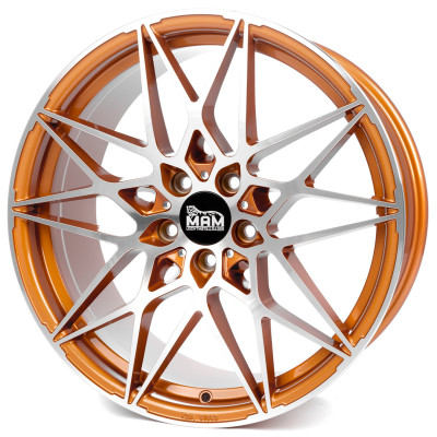 Диск MAM B2 Acid Orange Front Polished R20 W8.5 PCD5x112 ET30 DIA72.6