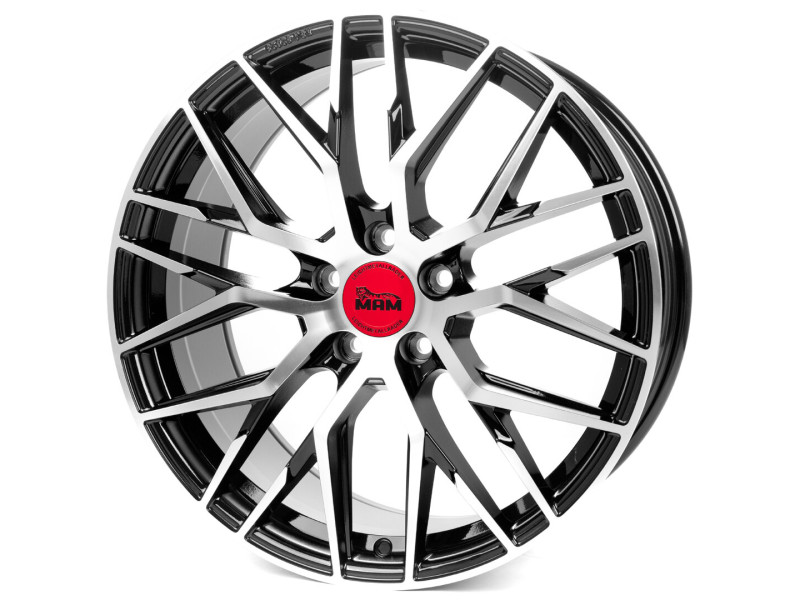 Диск MAM RS4 Black Front Polished R19 W8.5 PCD5x112 ET45 DIA72.6