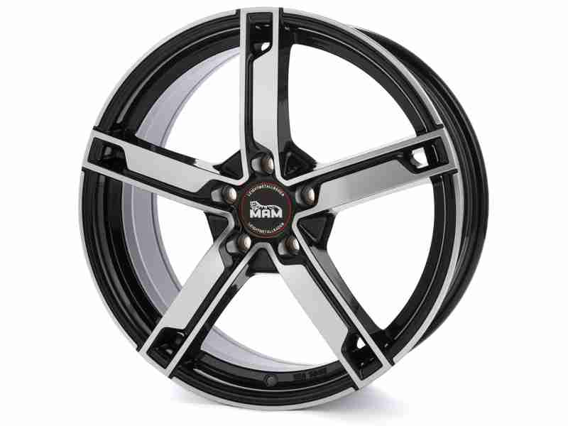 Диск MAM W4 Black Front Polished R18 W7.5 PCD5x108 ET45 DIA72.6