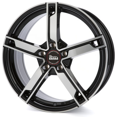 Диск MAM W4 Black Front Polished R17 W7.0 PCD5x108 ET48 DIA72.6
