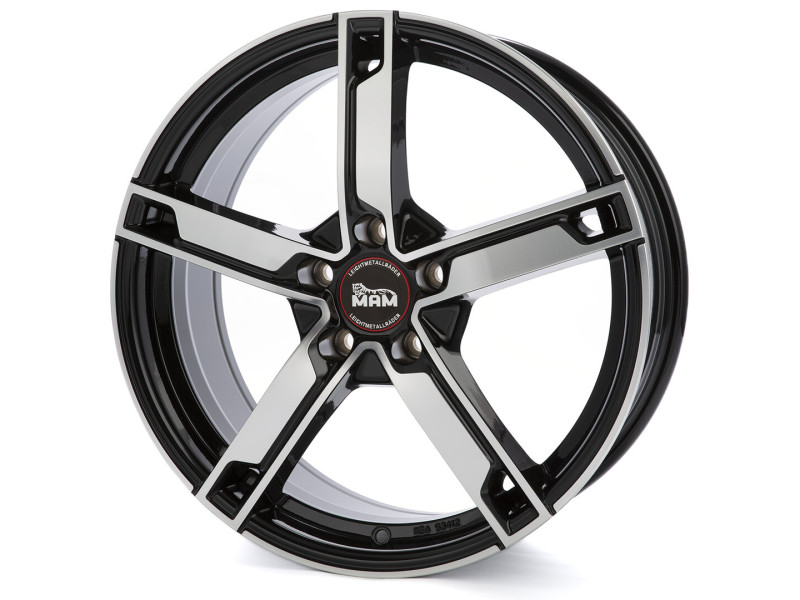 Диск MAM W4 Black Front Polished R16 W6.5 PCD5x100 ET38 DIA63.4