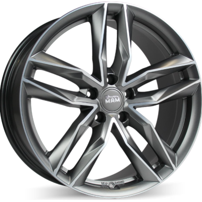 Диск MAM RS3 Matt Palladium Front Polished R20 W8.5 PCD5x112 ET45 DIA66.6