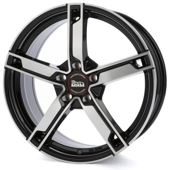 Диск MAM W4 Black Front Polished R18 W7.5 PCD5x100 ET35 DIA57.1