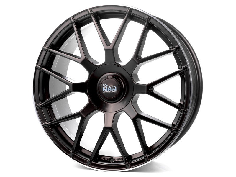 Диск MAM GT1 Matt Black Lip Polished R20 W8.5 PCD5x112 ET30 DIA66.6