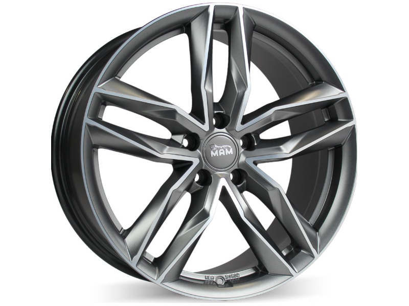 Диск MAM RS3 Matt Palladium Front Polished R20 W8.5 PCD5x112 ET30 DIA66.6