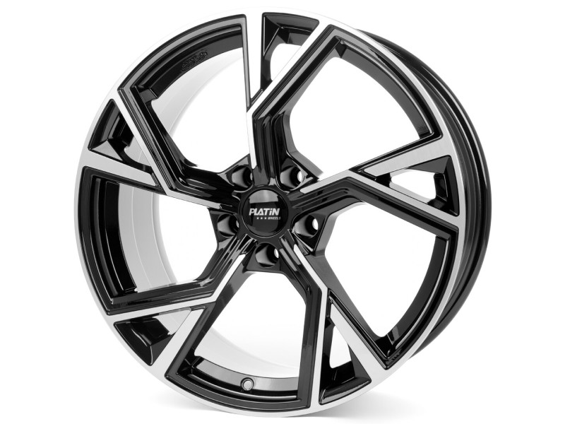 Диск Platin P100 Black Front Polished R20 W9.0 PCD5x112 ET25 DIA66.5