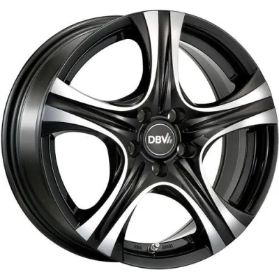 Диск DBV Malaya Black Front Polish R16 W6.5 PCD5x100 ET40 DIA63.3