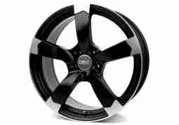 Диск DBV Torino II Matt Black Front Polished R17 W7.5 PCD5x100 ET35 DIA63.3