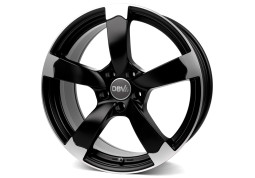 Диск DBV Torino II Matt Black Front Polished R17 W7.5 PCD5x100 ET35 DIA63.3