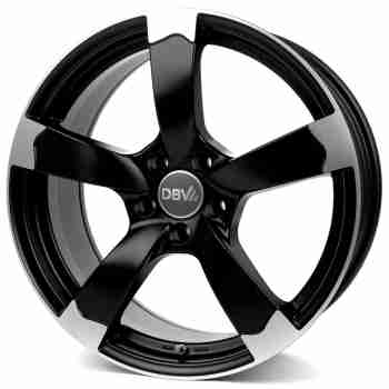 Диск DBV Torino II Matt Black Front Polished R17 W7.5 PCD5x100 ET35 DIA63.3