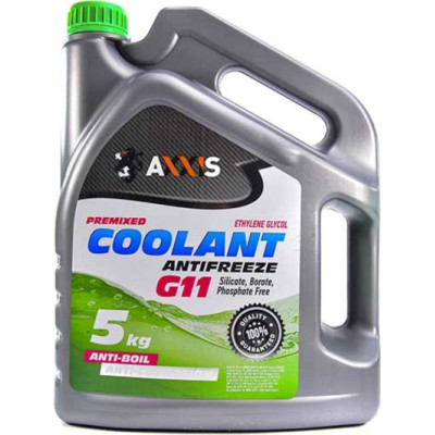 Антифриз AXXIS GREEN G11 Сoolant (зеленый) 5кг (AX-2005)