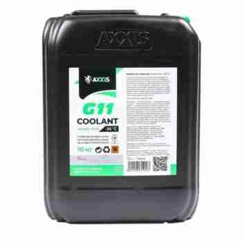 Антифриз AXXIS GREEN G11 Сoolant Ready-Mix -36°C (зелений) 10 кг (AX-P999-G11Gr RDM10)