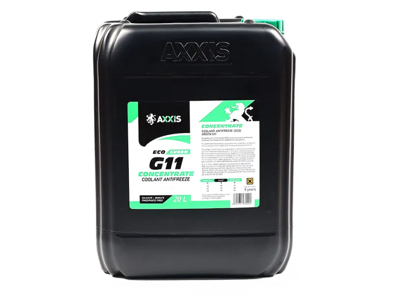 Антифриз AXXIS ECO-80C GREEN G11 концентрат 20 кг (AX-P999-G11Gr ECO 20)