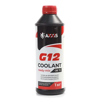 Антифриз AXXIS RED G12 Сoolant Ready-Mix -35 ° C (червоний) 1кг (AX-P999-G12R RDM1)