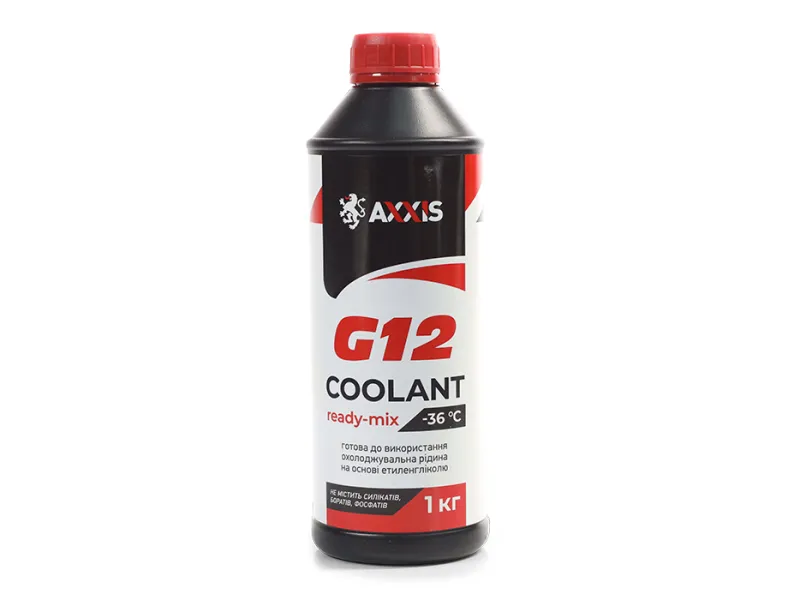 Антифриз AXXIS RED G12 Сoolant Ready-Mix -35 ° C (червоний) 1кг (AX-P999-G12R RDM1)