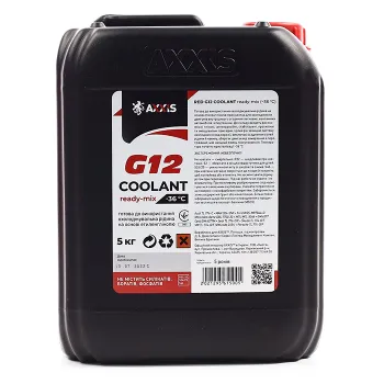 Антифриз AXXIS RED G12 Сoolant Ready-Mix -35 ° C (AX-P999-G12R RDM5)