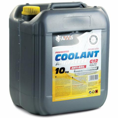 Антифриз AXXIS YELLOW G12 Сoolant желтый 10кг (AX-2009)