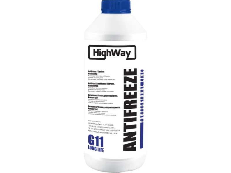 Антифриз HIGHWAY ANTIFREEZE G11 концентрат синий 1.5л (10026)