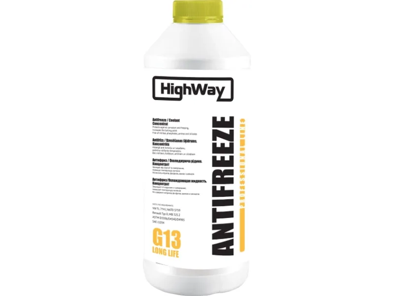 Антифриз HIGHWAY ANTIFREEZE G13 концентрат желтый 1.5л (10025)