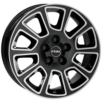 Диск Rial Transporter 2 Diamond Black Front Polished R16 W6.5 PCD5x120 ET60 DIA65.1